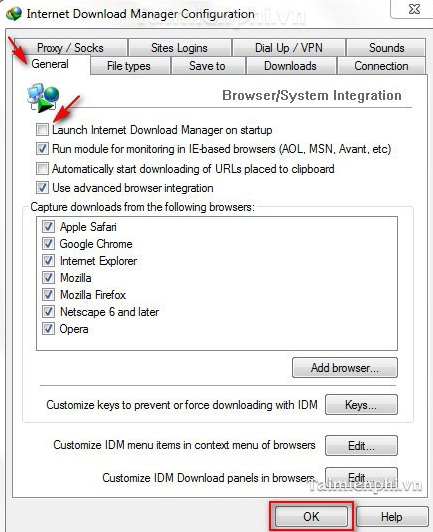 cách bật/tắt IDM khởi động cùng Windows