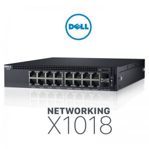 Dell Networking X1018P Smart Web Managed Switch 16x 1GbE PoE and 2x 1GbE SFP ports