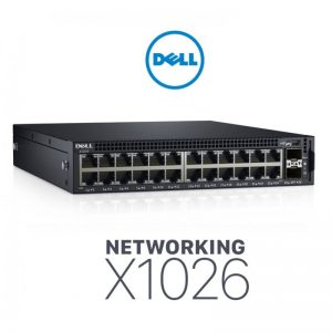 Dell Networking X1026 Smart Web Managed Switch 24x 1GbE and 2x 1GbE SFP ports