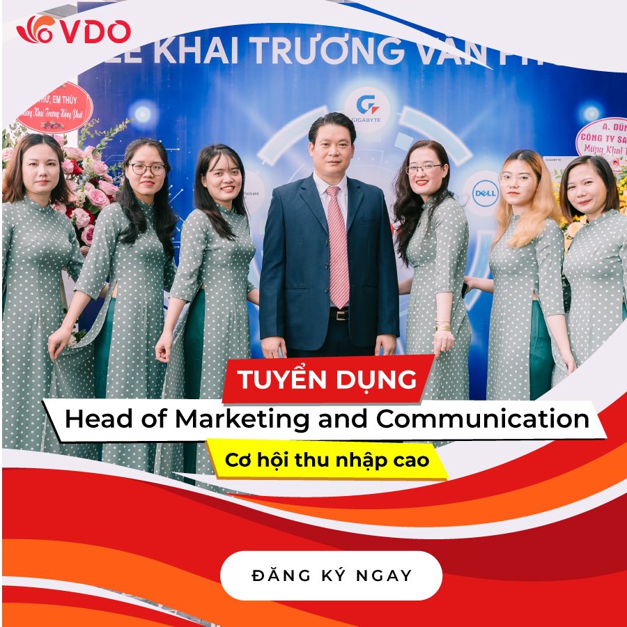 VDO tuyển dụng Head of Marketing and Communication