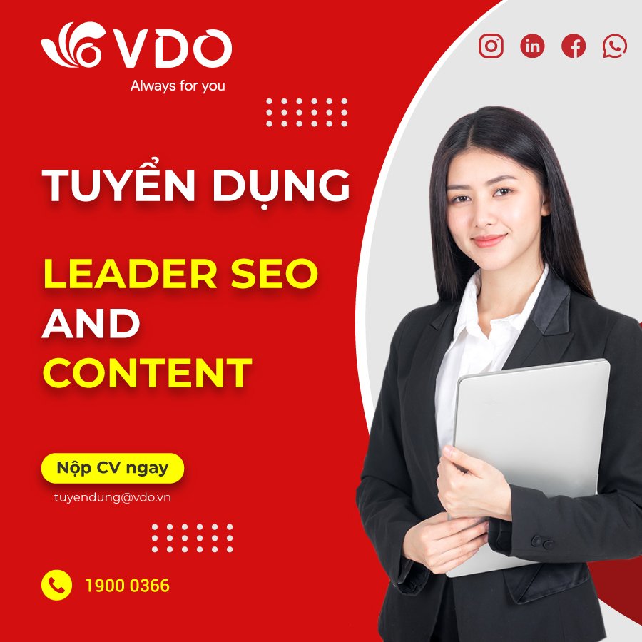 Công ty Cổ phần VDO tuyển dụng Leader SEO & Content Marketing 